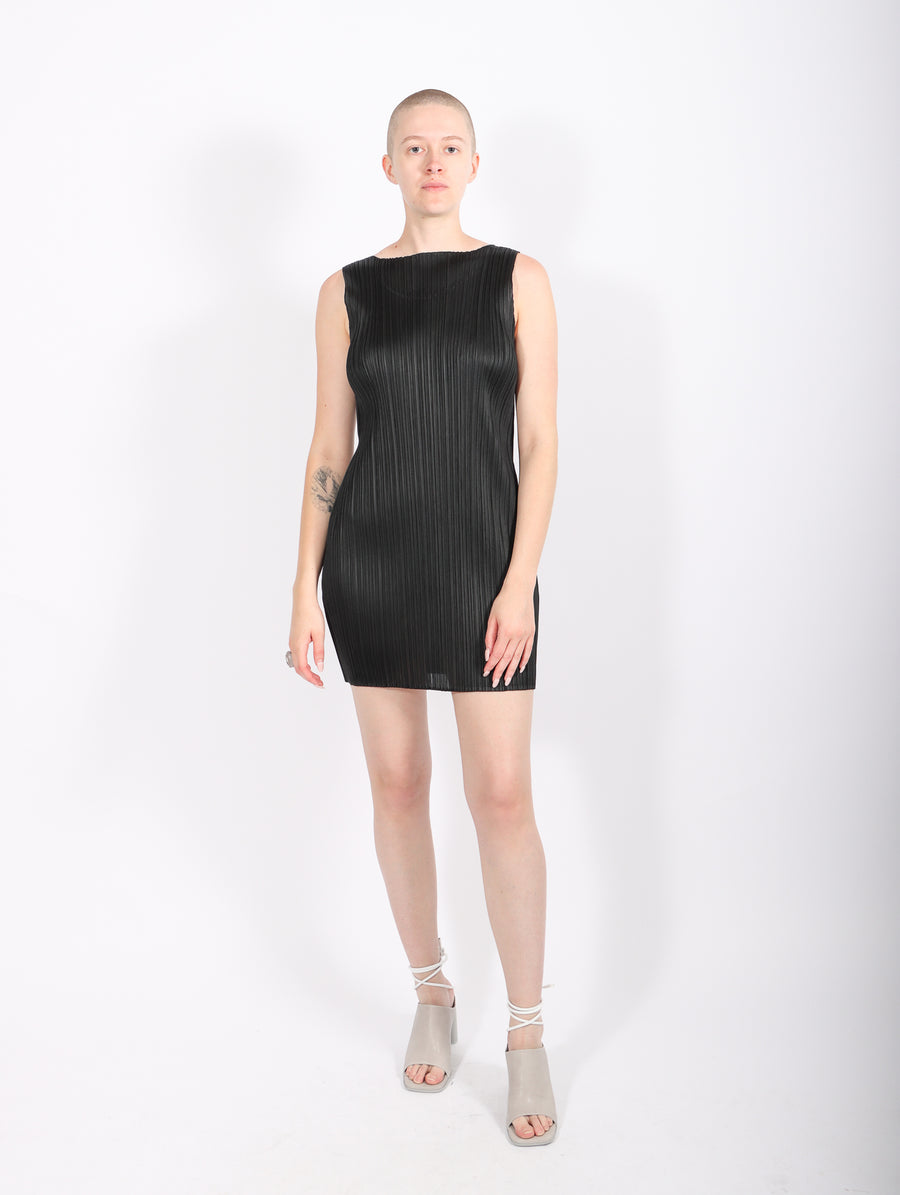 Basics Tunic Top in Black by Pleats Please Issey Miyake-Idlewild