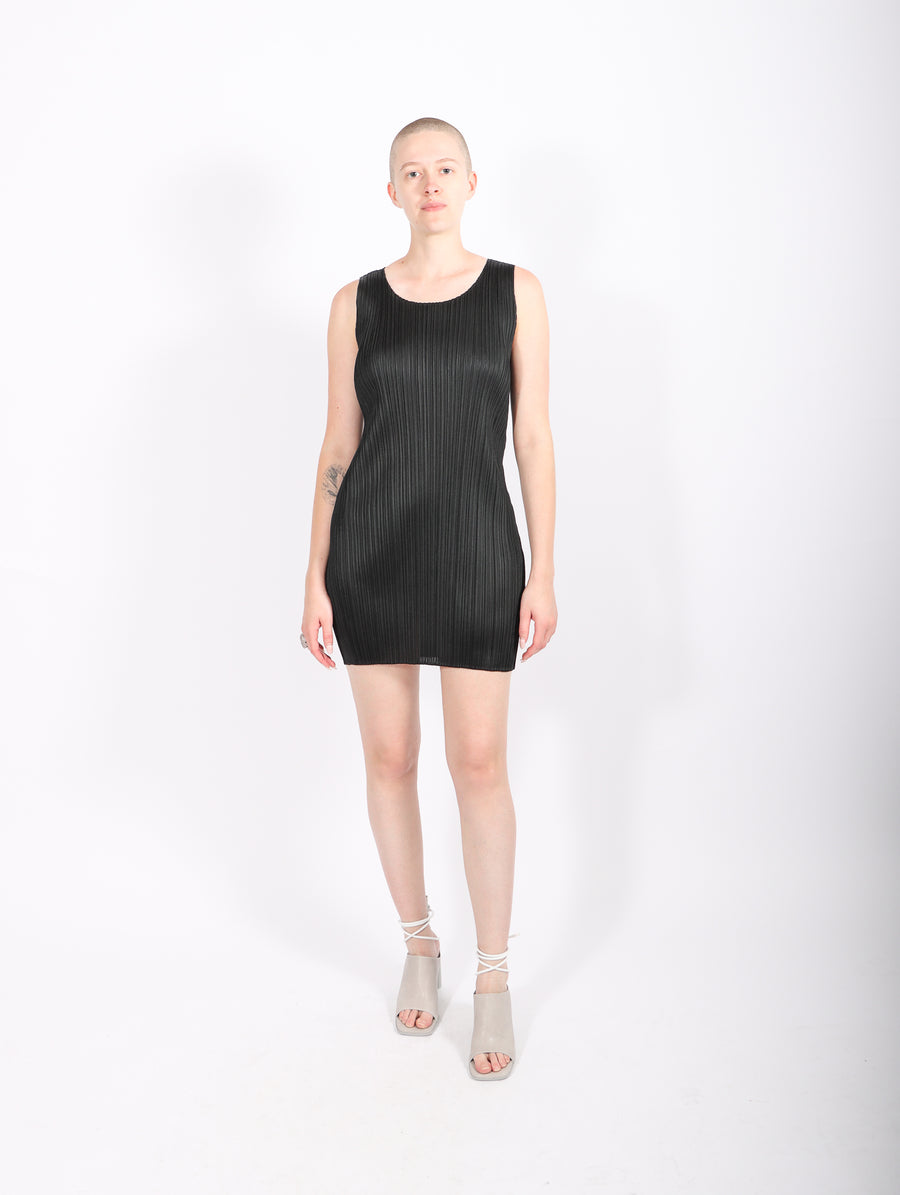 Basics Tunic Top in Black by Pleats Please Issey Miyake