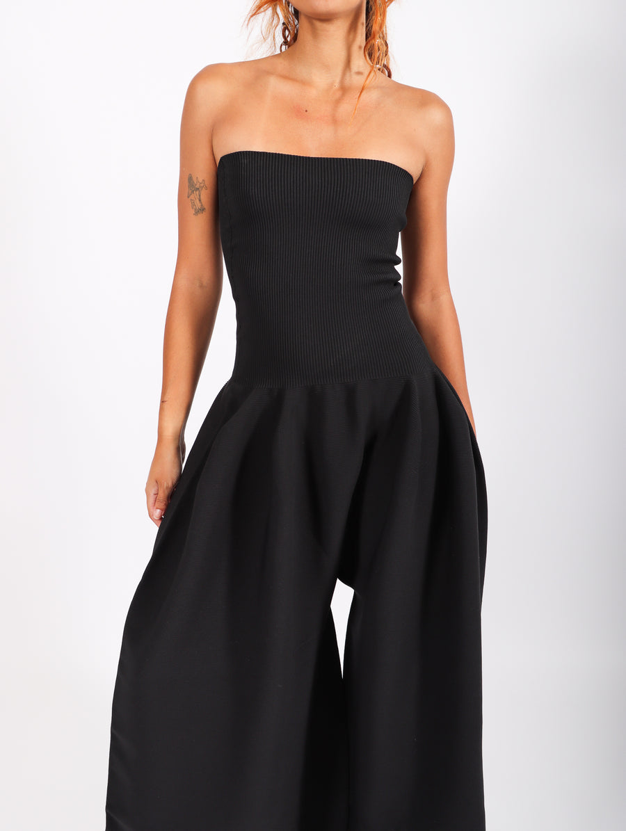 Pottery Strapless Jumpsuit in Black by CFCL-Idlewild