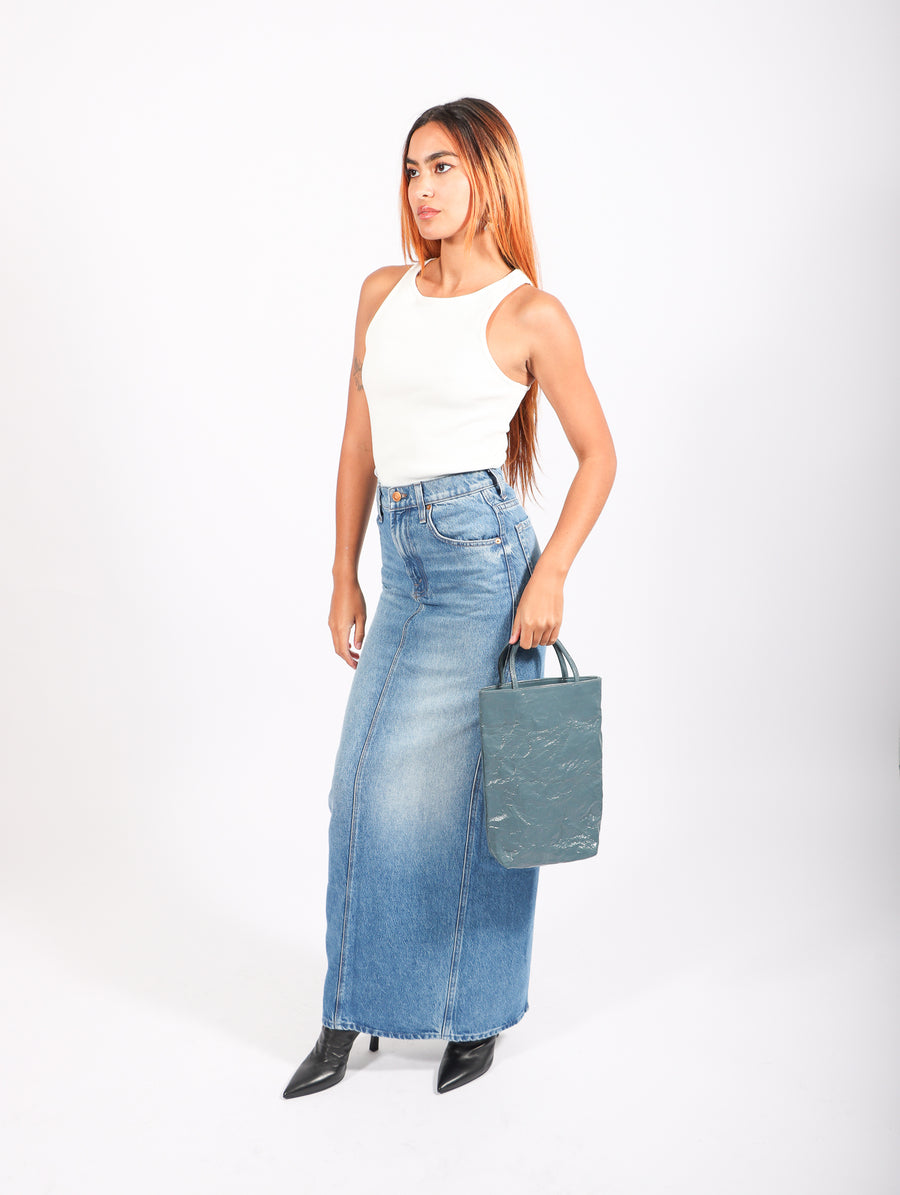 Naplak Leather Long Bag in Dusty Blue by Zilla Bags-Idlewild
