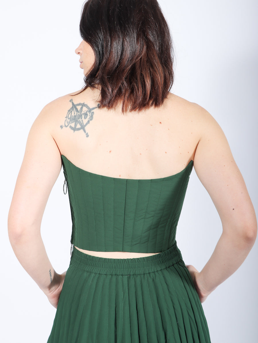 Corset Top in Forest Green by Dawei-Idlewild