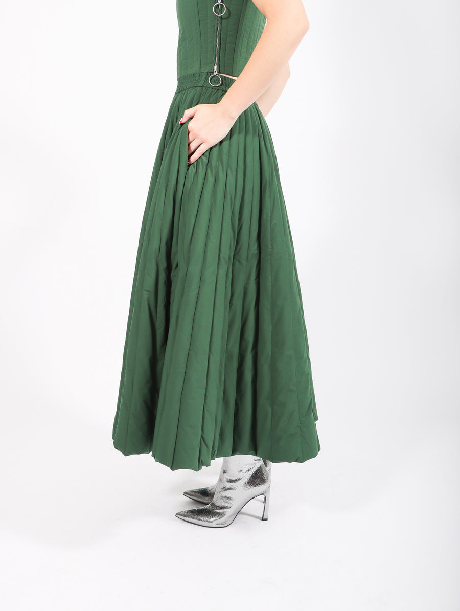 Pleated Skirt in Forest Green by Dawei-Idlewild