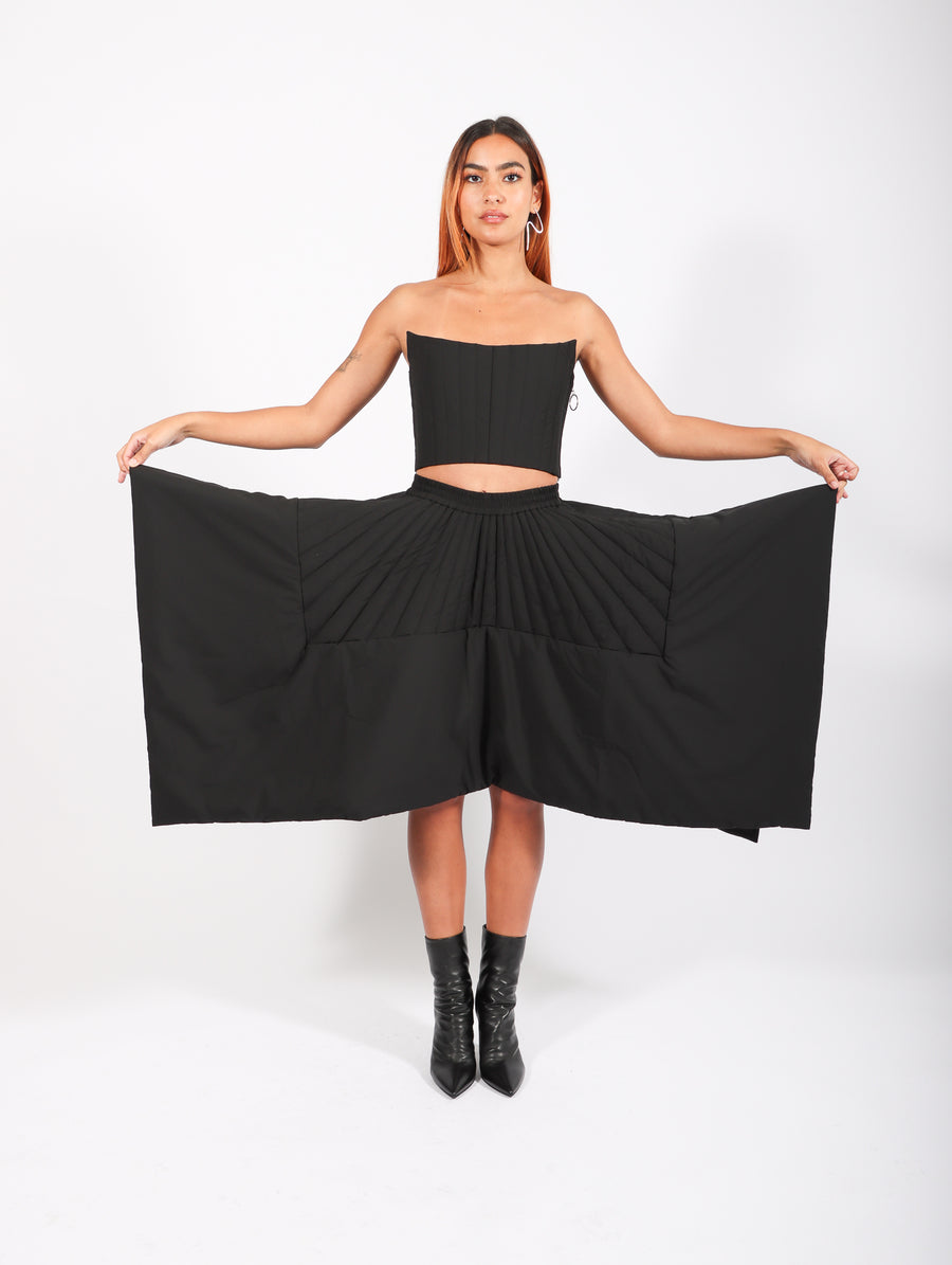 Quilted Skirt in Black by Dawei-Idlewild