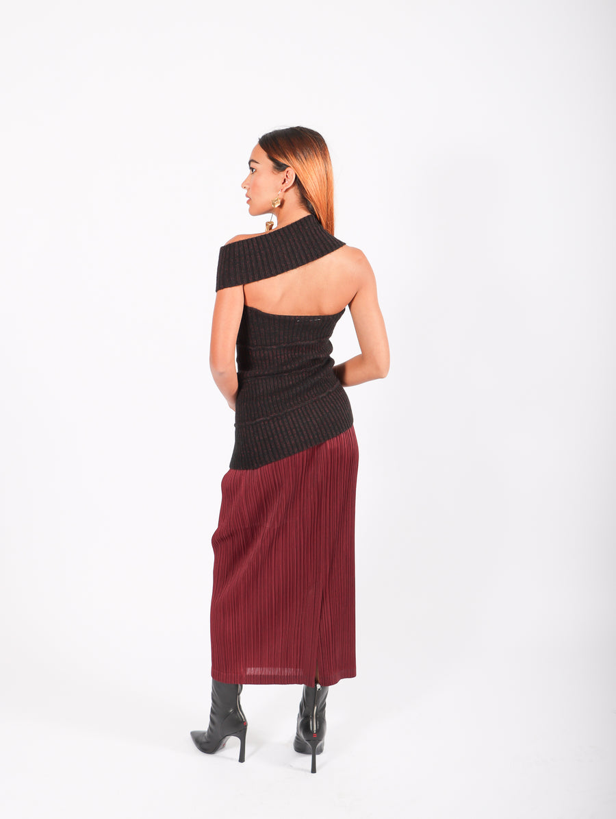 Monthly Colors October Skirt in Brown by Pleats Please Issey Miyake-Idlewild