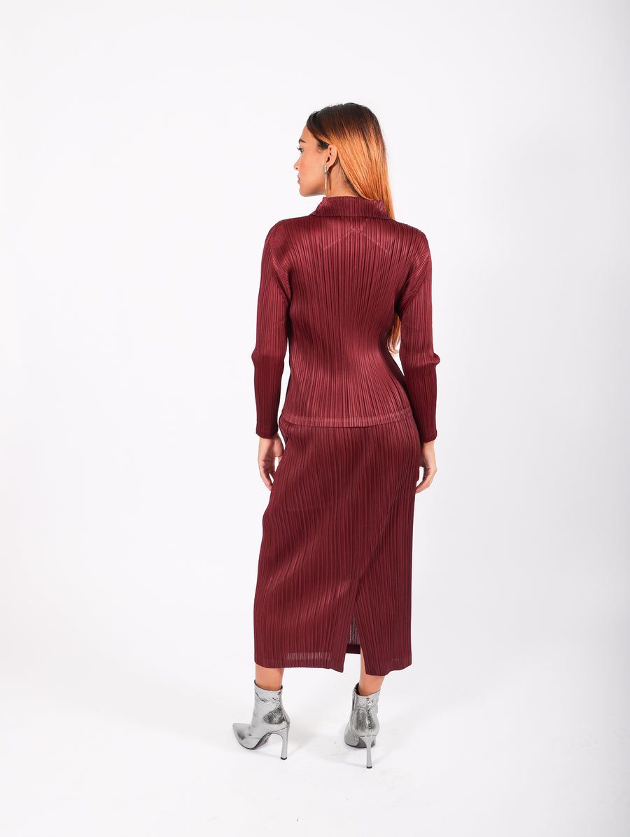 Monthly Colors October Skirt in Brown by Pleats Please Issey Miyake-Idlewild