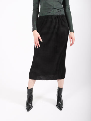 Spongy Skirt in Black by Issey Miyake-Idlewild