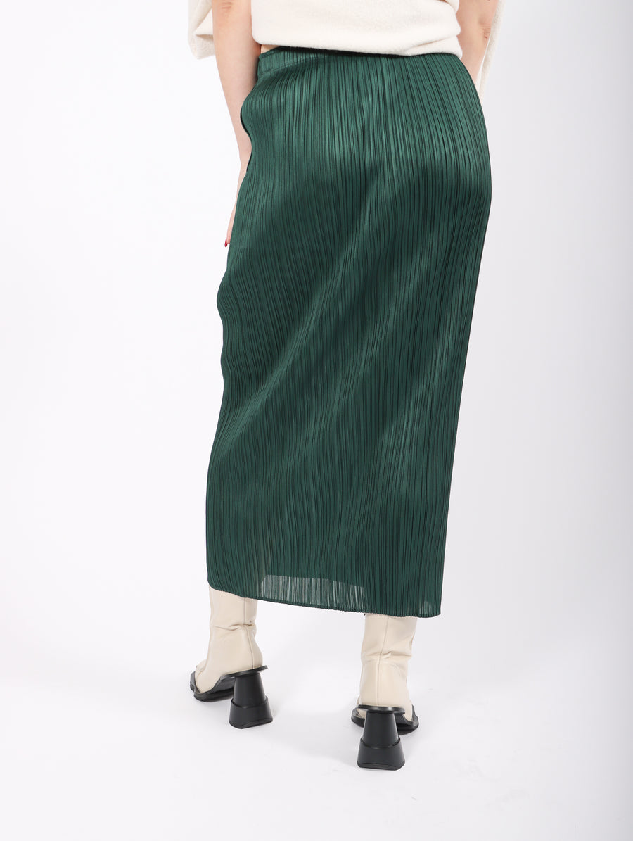 New Colorful Basics 3 Skirt in Dark Green by Pleats Please Issey Miyake-Idlewild