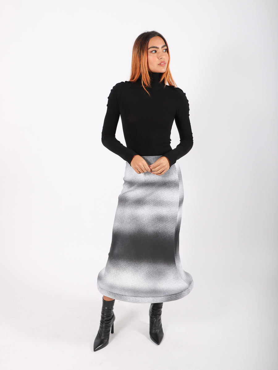 Circle Bottom Skirt in Printed Black & White by Melitta Baumeister-Idlewild