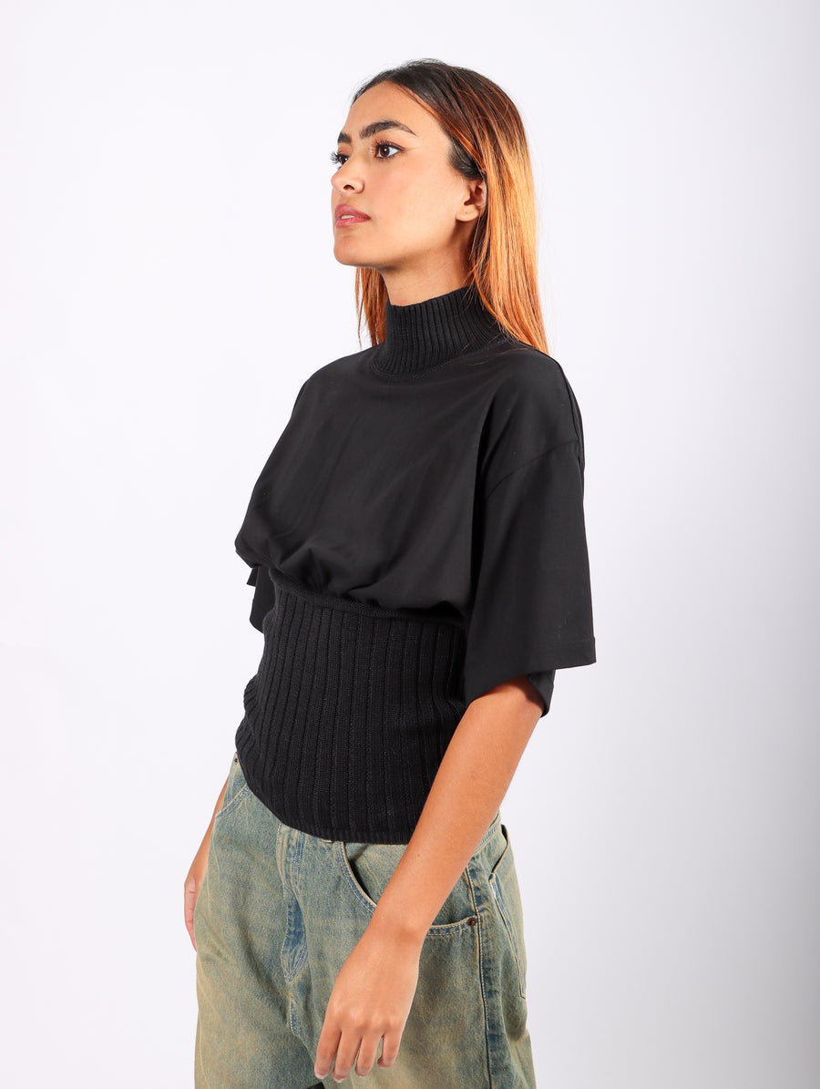 Pullover Top in Black by MM6 Maison Margiela-Idlewild