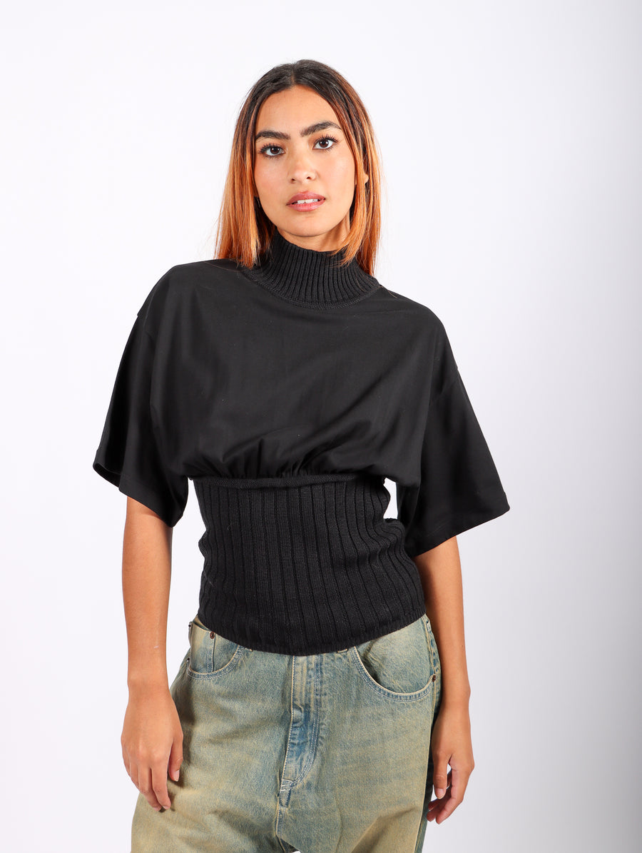 Pullover Top in Black by MM6 Maison Margiela-Idlewild