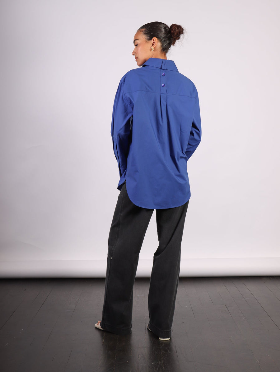 Imola Oversize Shirt in Workwear Blue by Rodebjer-Idlewild