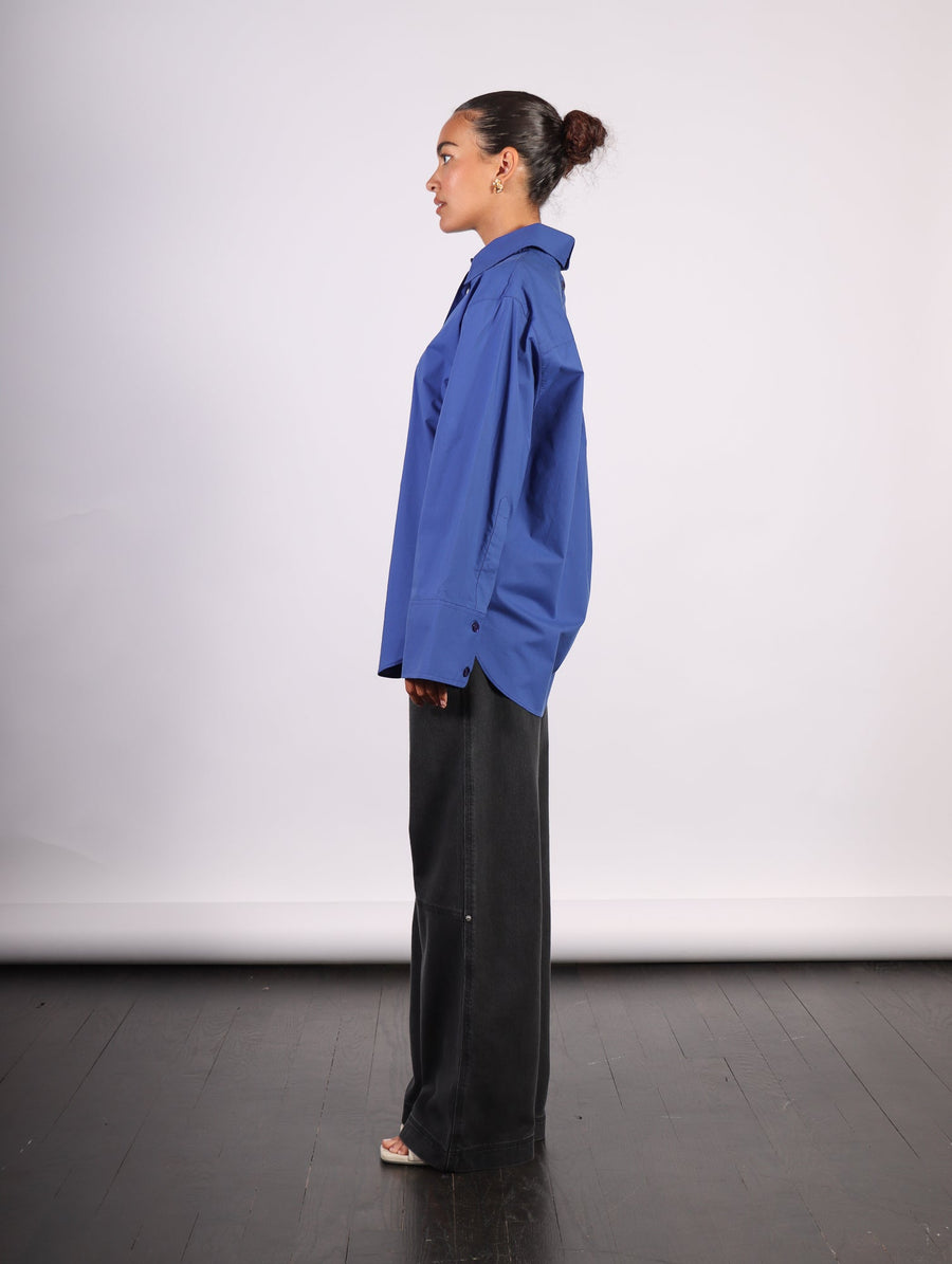 Imola Oversize Shirt in Workwear Blue by Rodebjer-Idlewild