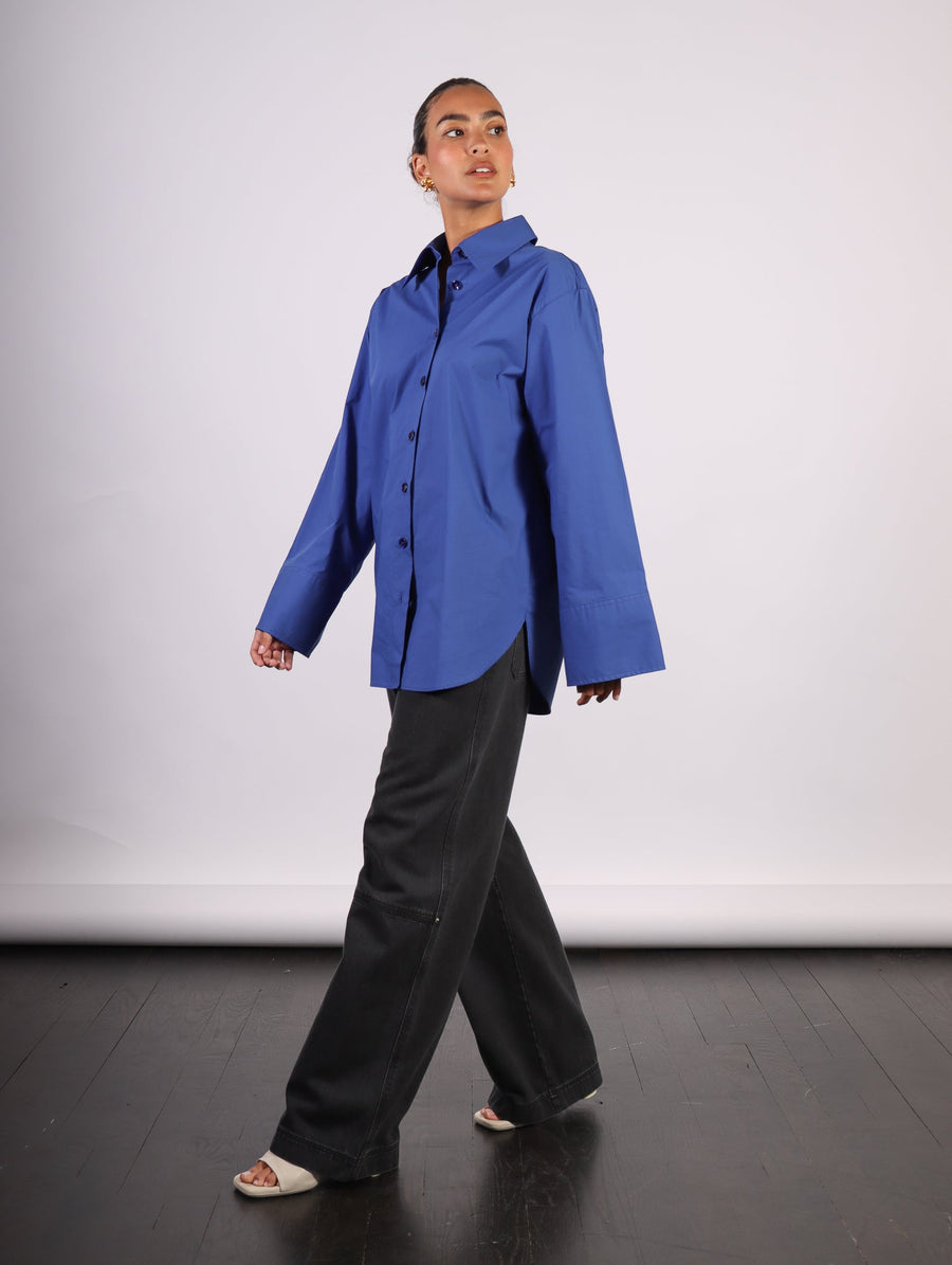 Imola Oversize Shirt in Workwear Blue by Rodebjer-Idlewild