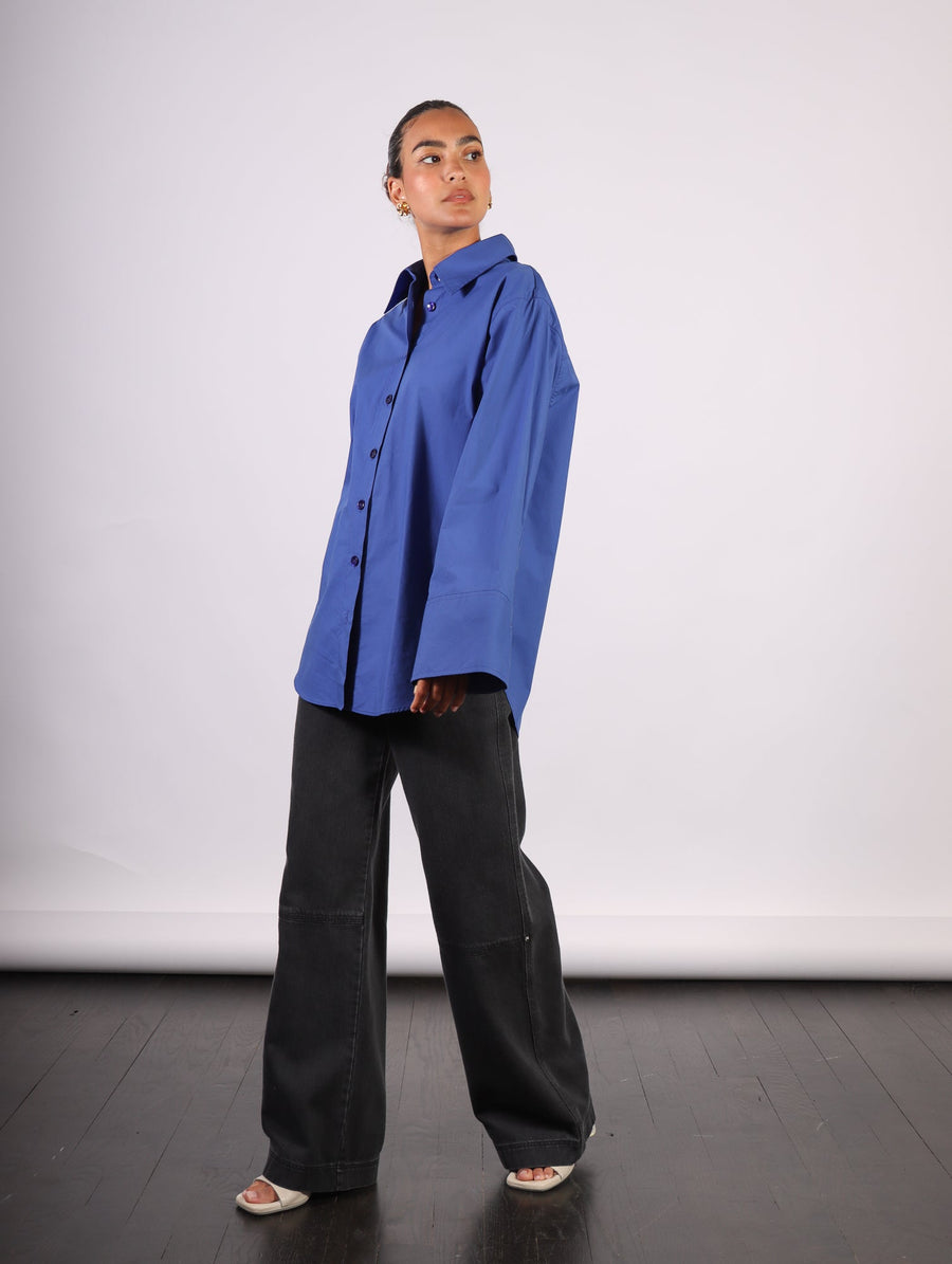 Imola Oversize Shirt in Workwear Blue by Rodebjer-Idlewild