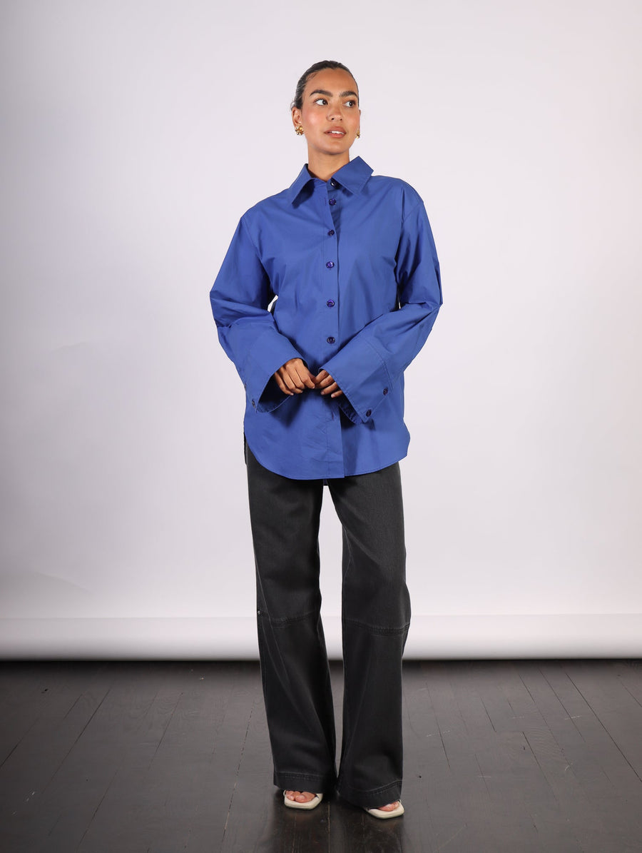 Imola Oversize Shirt in Workwear Blue by Rodebjer-Idlewild