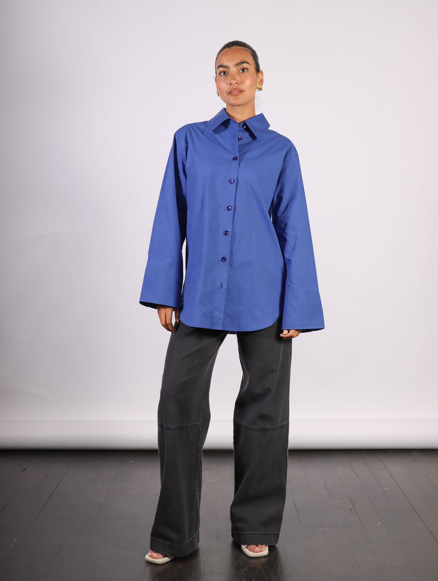 Imola Oversize Shirt in Workwear Blue by Rodebjer-Idlewild