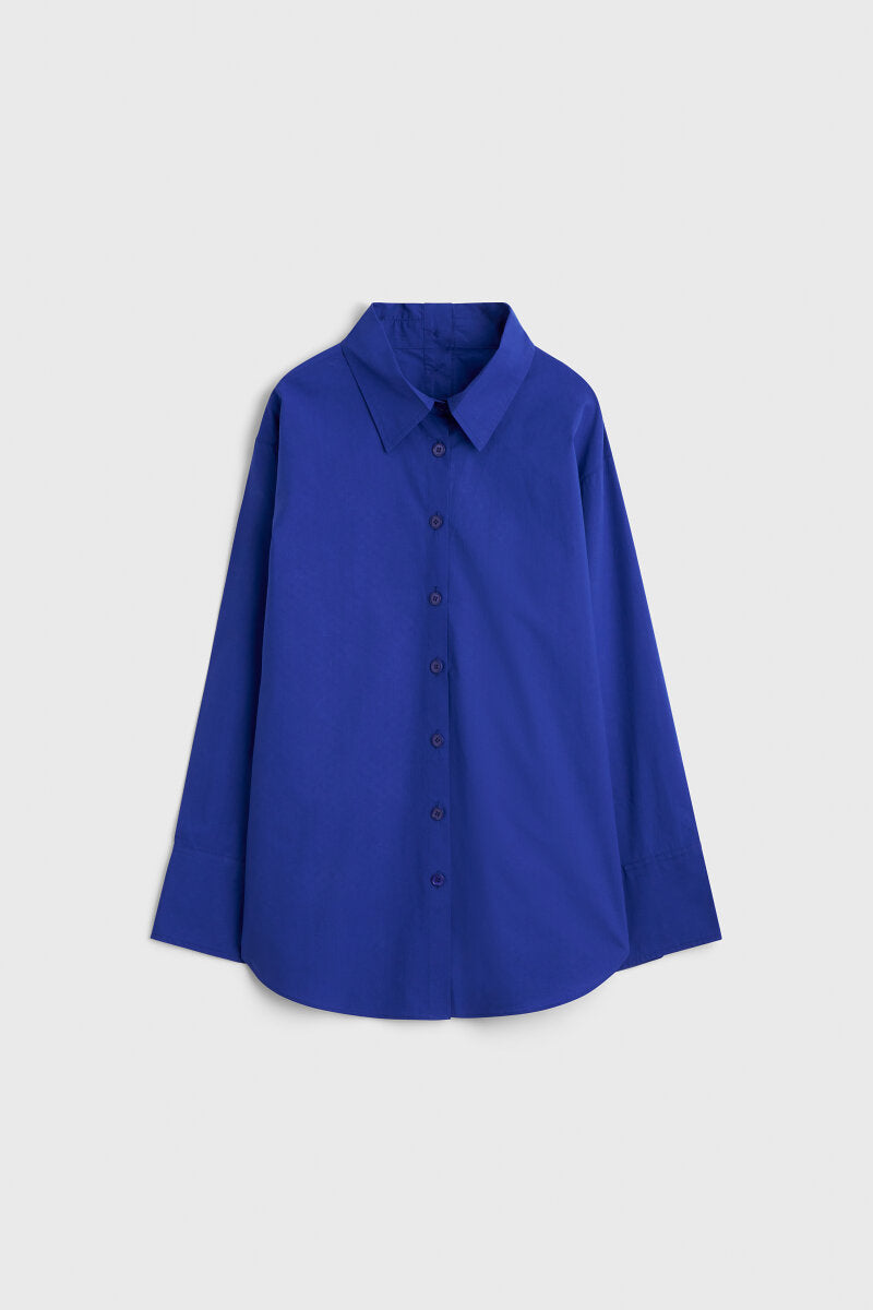 Imola Oversize Shirt in Workwear Blue by Rodebjer-Idlewild