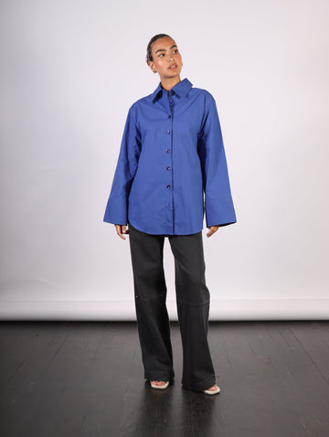 Imola Oversize Shirt in Workwear Blue by Rodebjer-Idlewild