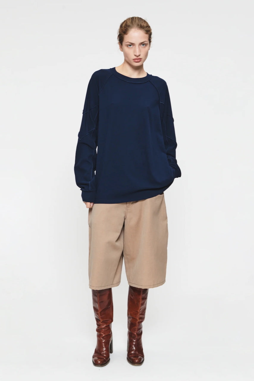 Inside Out L/S Raglan Top in Bordeaux by 6397-Tops-6397-Idlewild