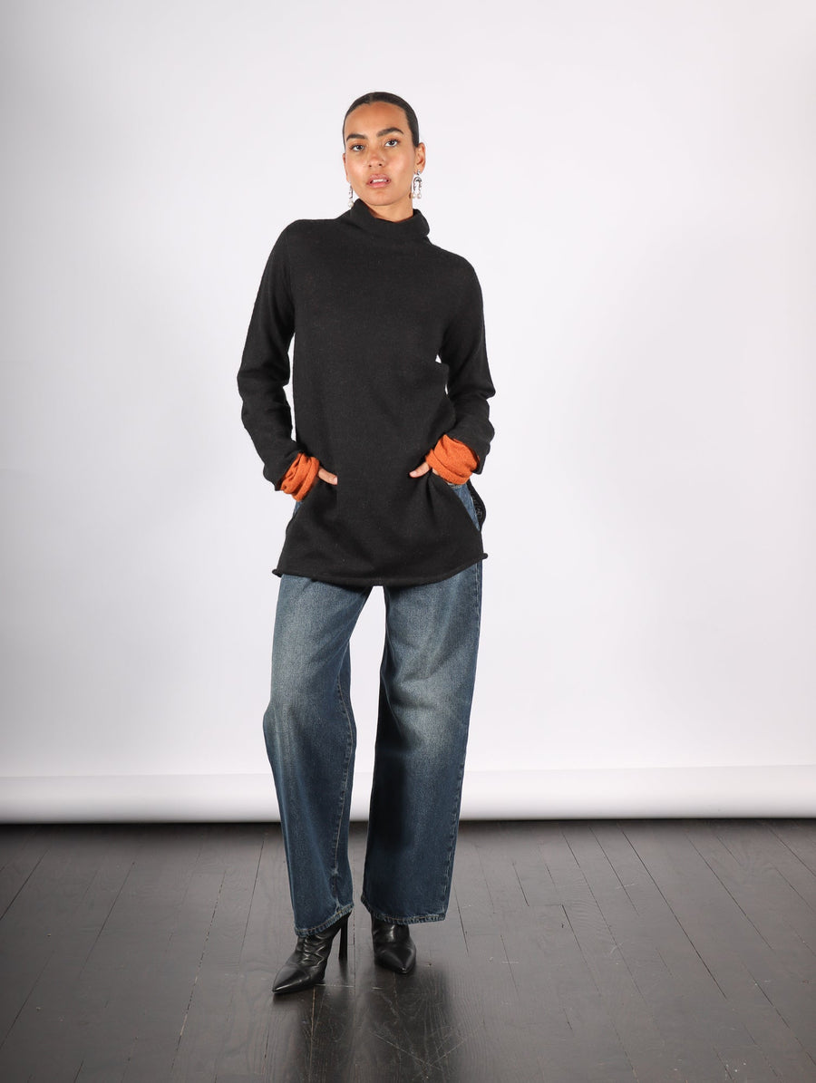 Interplay Top in Black-Hued by Issey Miyake