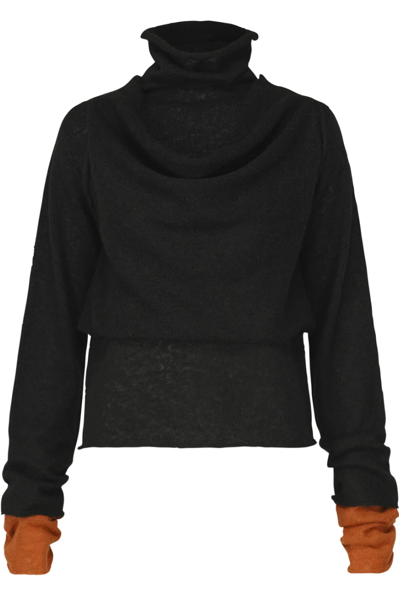 Interplay Top in Black-Hued by Issey Miyake