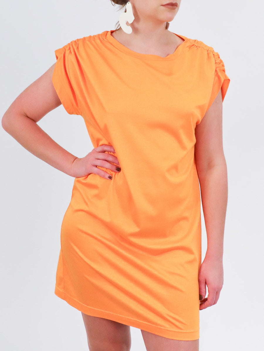 Jersey Ruched Muscle Dress in Nectarine by Zero + Maria Cornejo-Zero + Maria Cornejo-Idlewild