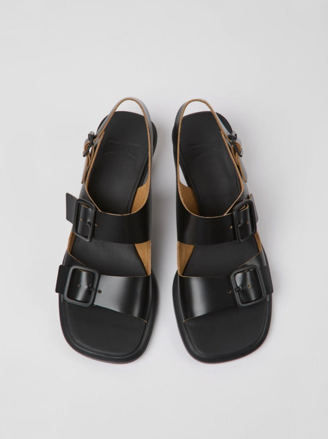 Dina Heeled Sandals in Black by Camper-Idlewild