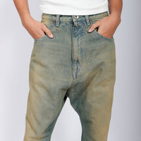 Kaori5 Drop Crotch Pants in Dirty Wash Denim by Novemb3r