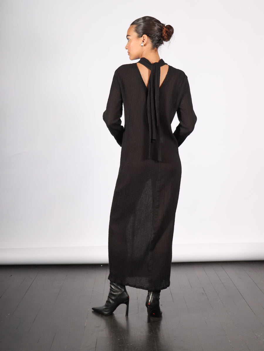 Karami Wool Dress in Black by Issey Miyake