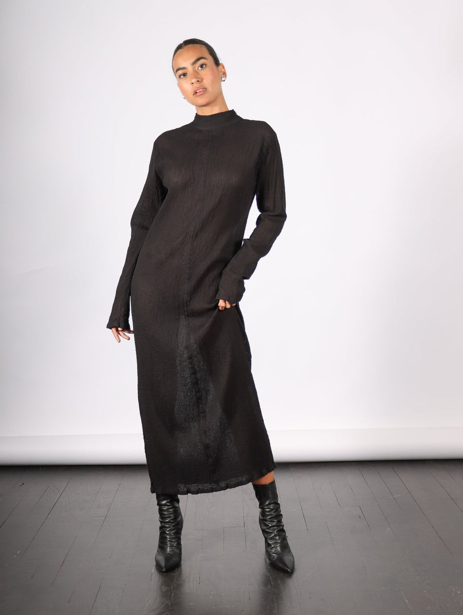 Karami Wool Dress in Black by Issey Miyake