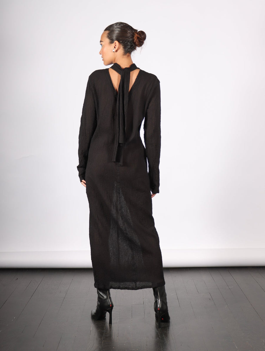 Karami Wool Dress in Black by Issey Miyake