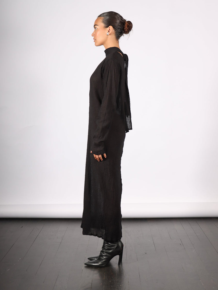 Karami Wool Dress in Black by Issey Miyake