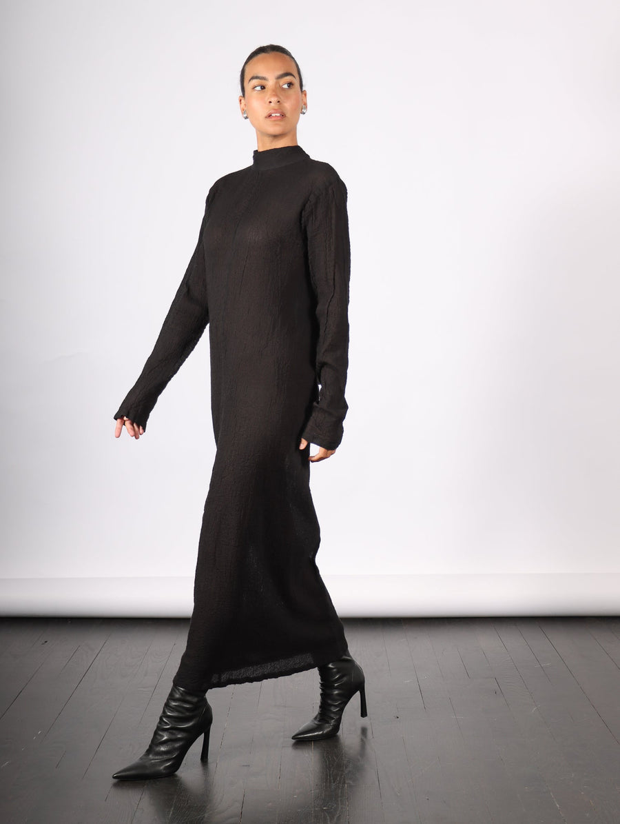 Karami Wool Dress in Black by Issey Miyake