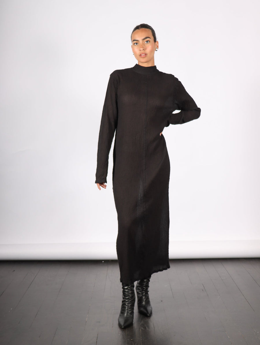 Karami Wool Dress in Black by Issey Miyake