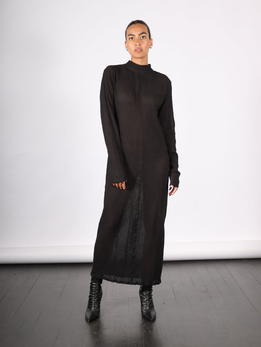 Karami Wool Dress in Black by Issey Miyake