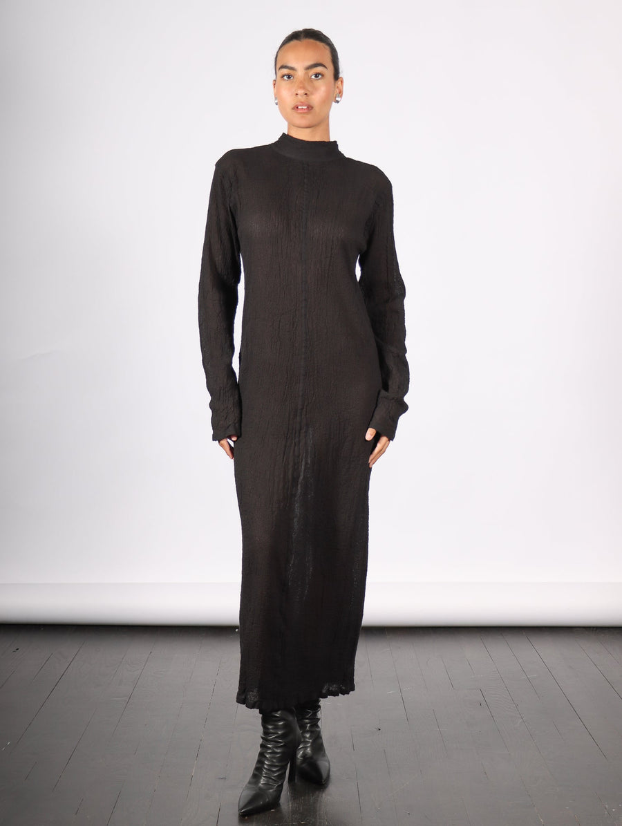 Karami Wool Dress in Black by Issey Miyake