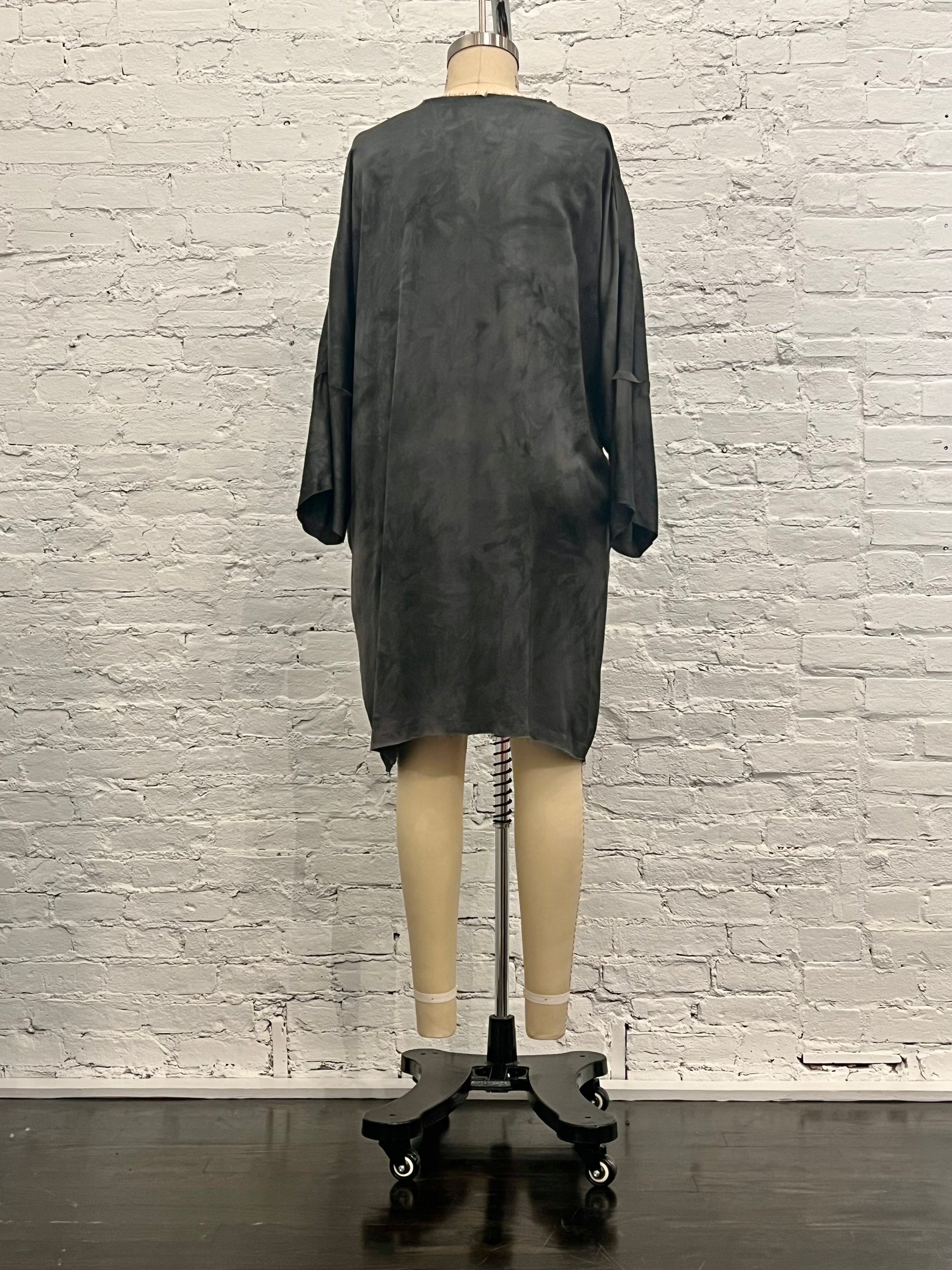 Kimono Midi in Emerald Grey by Sanctamuerte-Dresses-SANCTAMUERTE-Idlewild