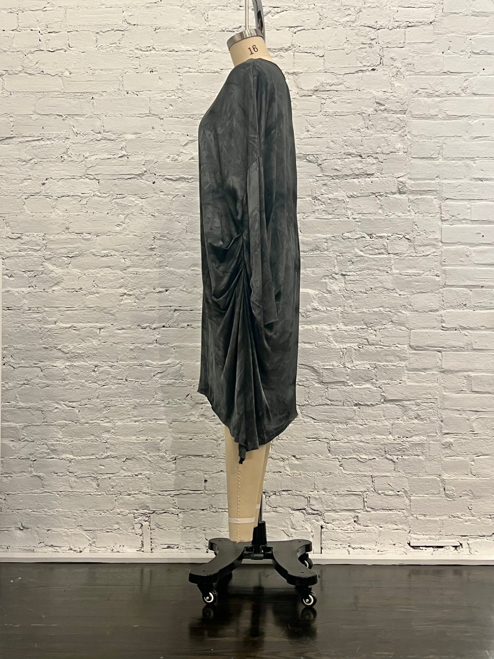 Kimono Midi in Emerald Grey by Sanctamuerte-Dresses-SANCTAMUERTE-Idlewild