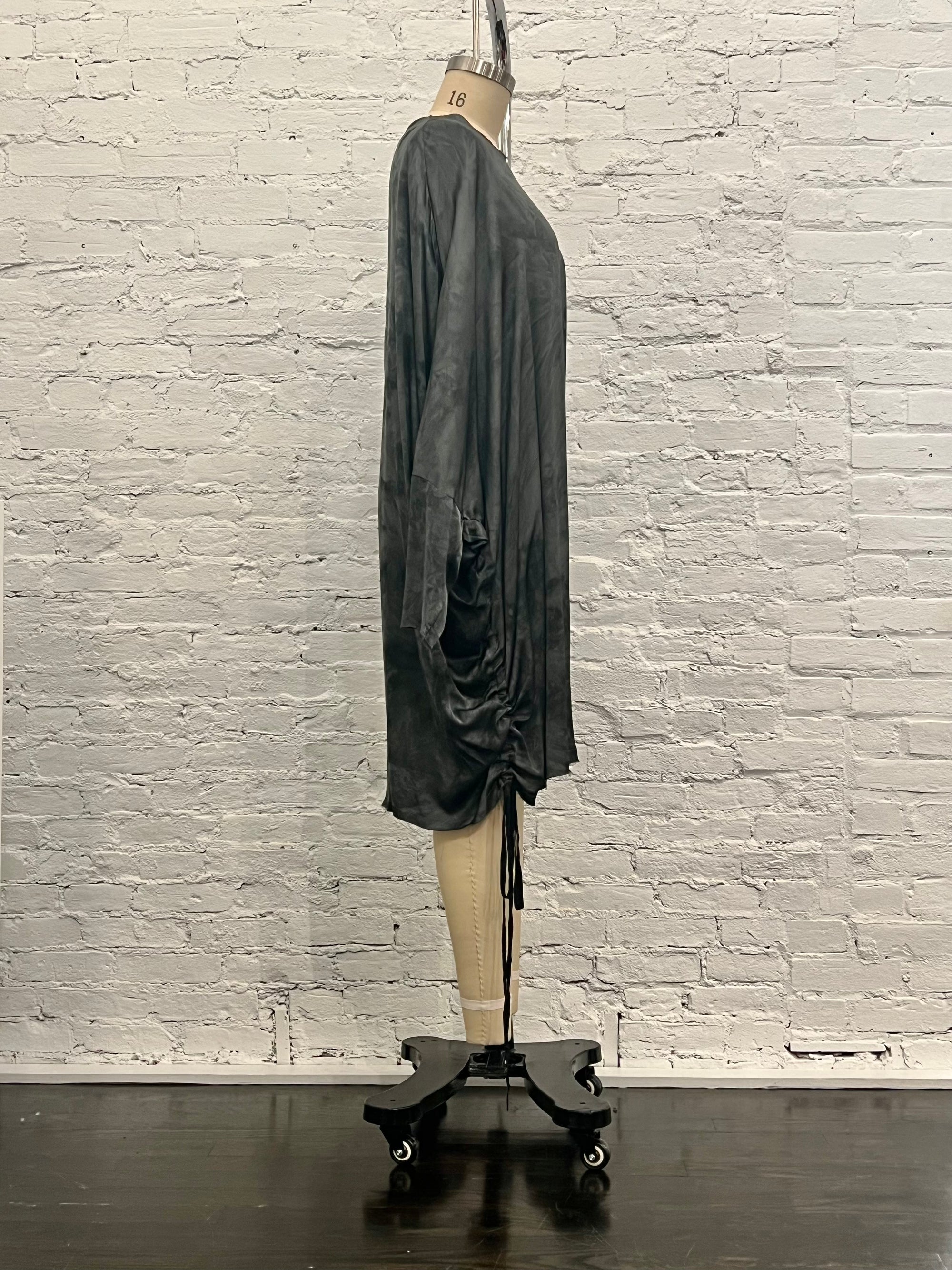 Kimono Midi in Emerald Grey by Sanctamuerte-Dresses-SANCTAMUERTE-Idlewild