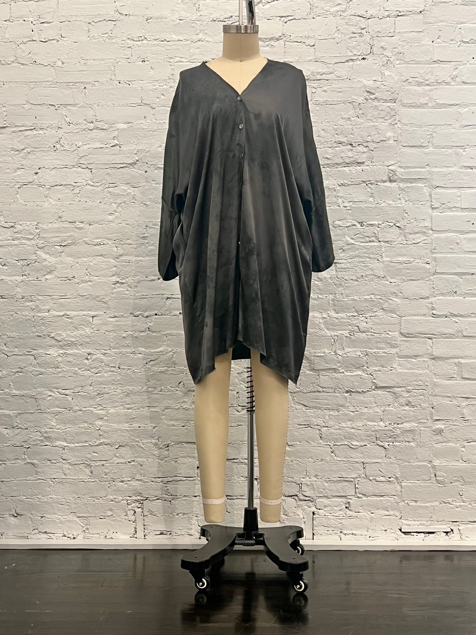 Kimono Midi in Emerald Grey by Sanctamuerte-Dresses-SANCTAMUERTE-Idlewild