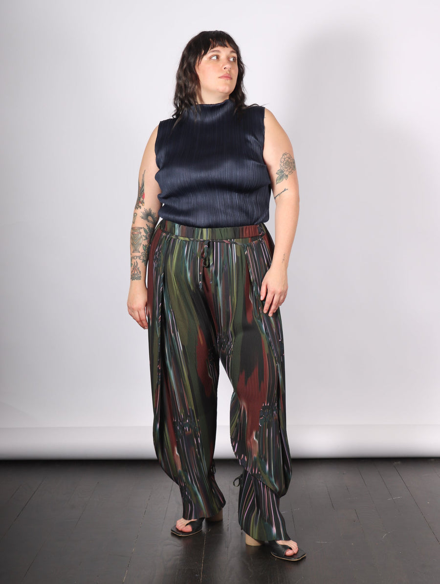 Knight Plisse Pants in Dark Drip by Henrik Vibskov