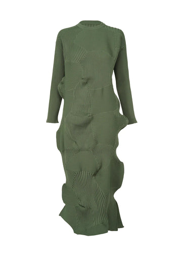 Kone Kone Dress in Misty Green by Issey Miyake