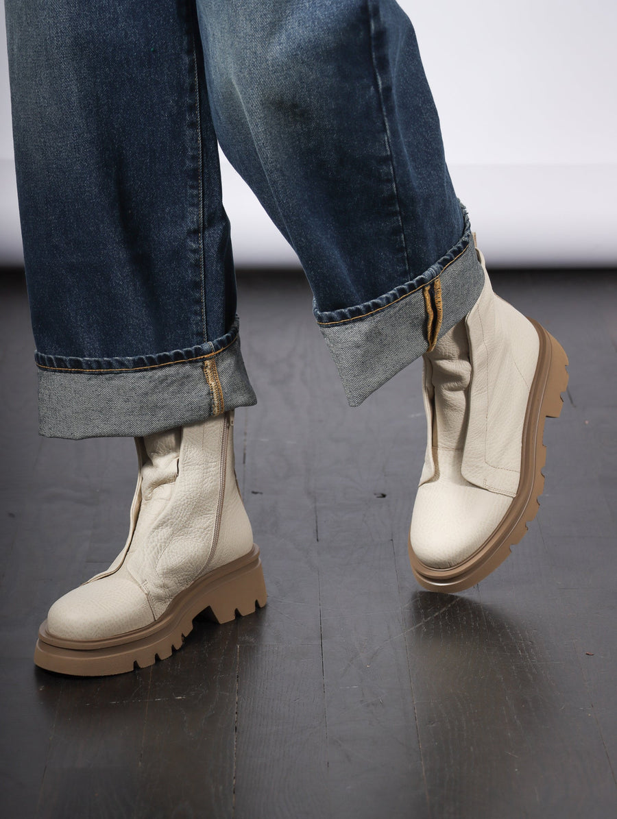 Kuni No Lace Boot in Bisonette Cream by Patrizia Bonfanti