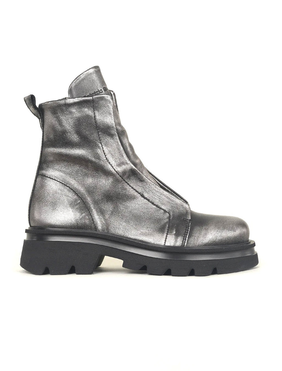 Kuni No Lace Boot in Faded Silver by Patrizia Bonfanti