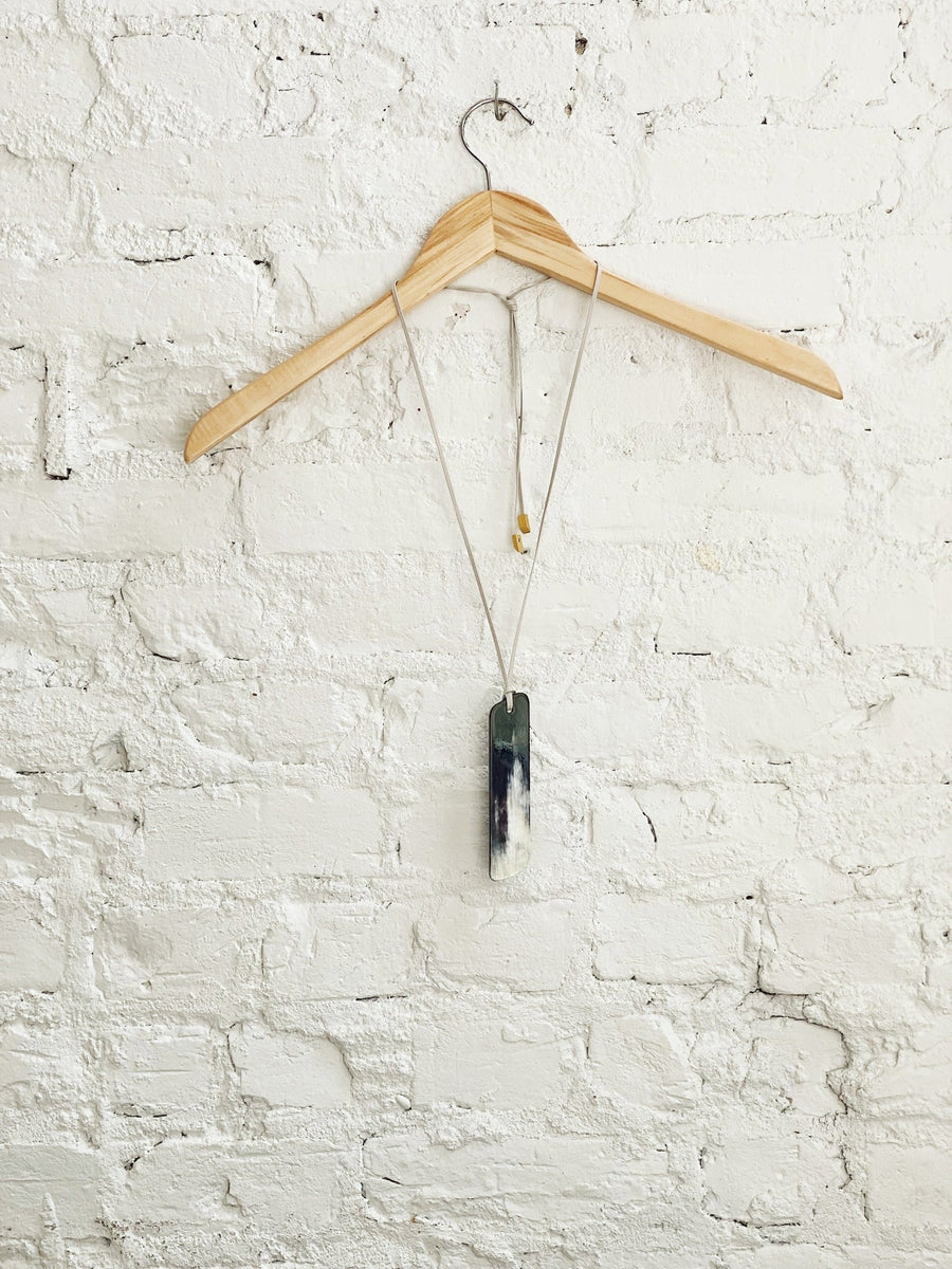 Large Modern Trapeze Necklace in Black by CATH•S-CATH•S-Idlewild