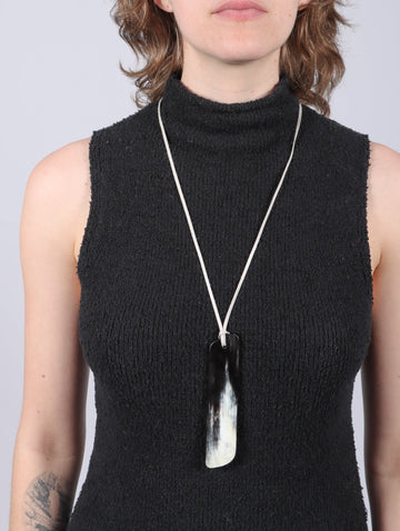 Large Modern Trapeze Necklace in Black by CATH•S-Idlewild