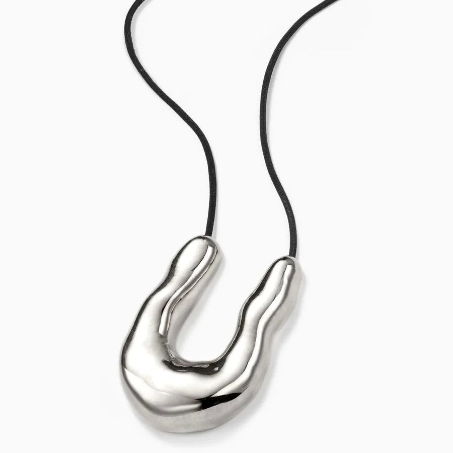 Large Wishbone Pendant in Sterling Silver by Agmes-Idlewild