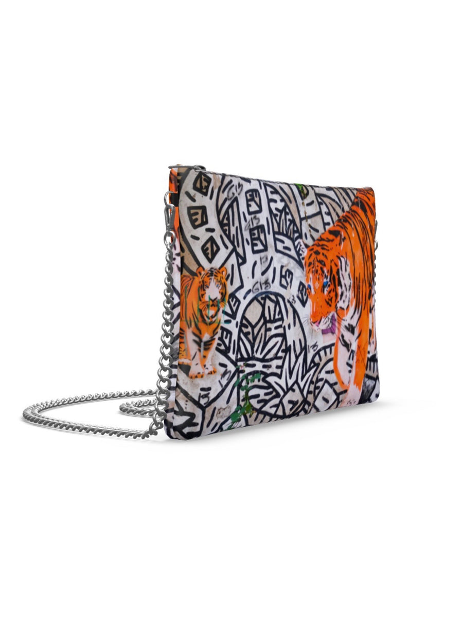 Leather Crossbody Bag in Parisian Bengals by Jessica Murray-Jessica Murray Designs-Idlewild