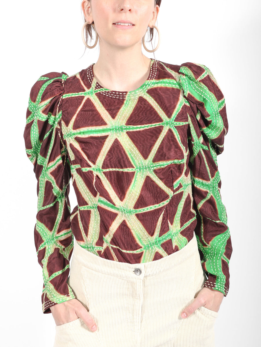 Leyla Blouse in Teak by Ulla Johnson-Idlewild