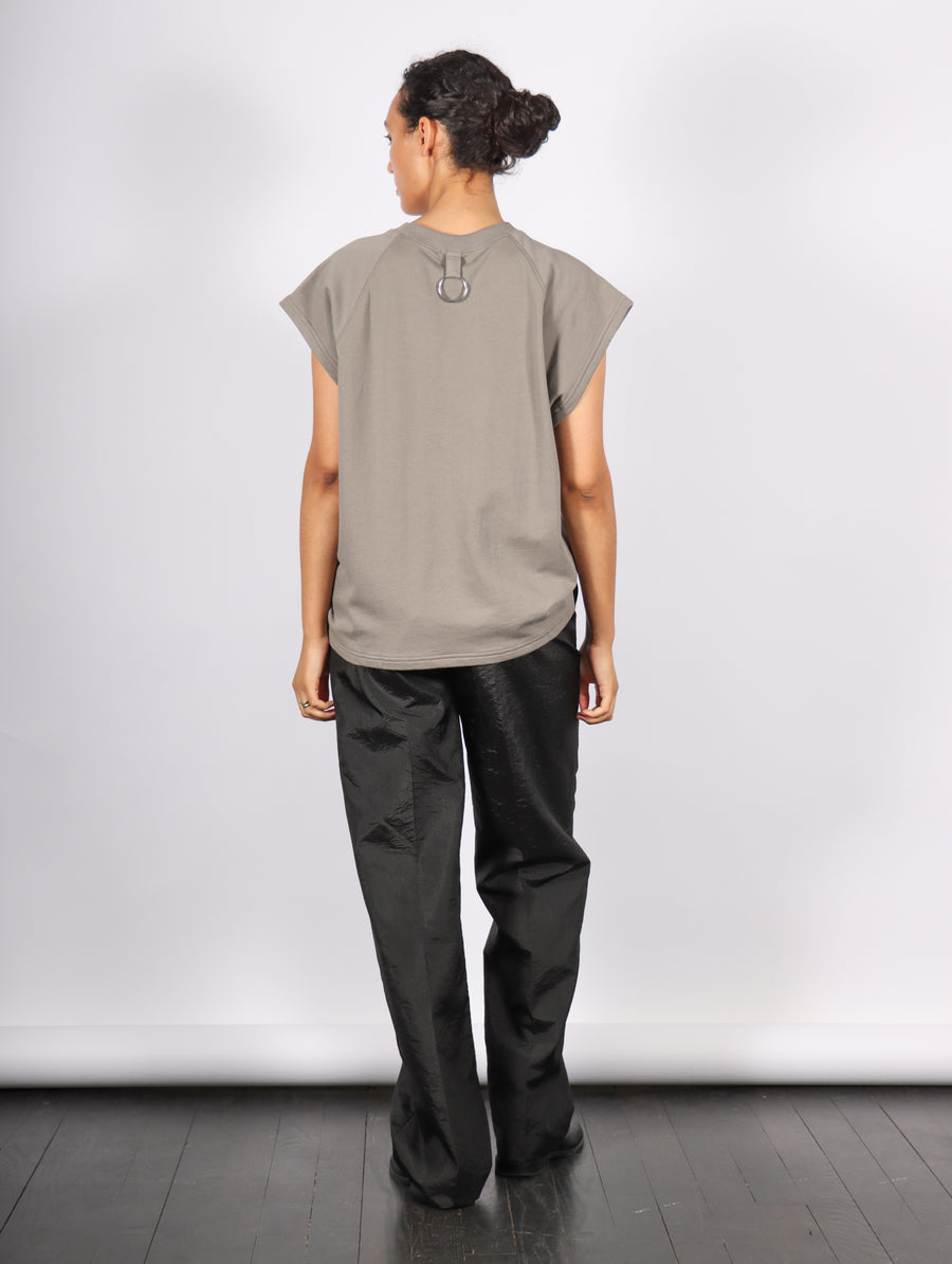 Light Weight Sweatshirting Easy Top in Dark Stone by Tibi-Tibi-Idlewild